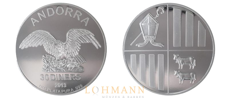 Andorra Eagle - 1 KG Silber