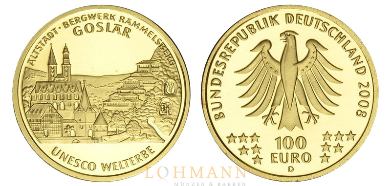 100 Euro Goldmünze - Goslar