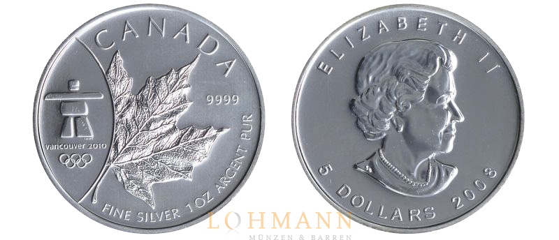 Silber Maple Leaf - Vancouver 2010 Privy Mark